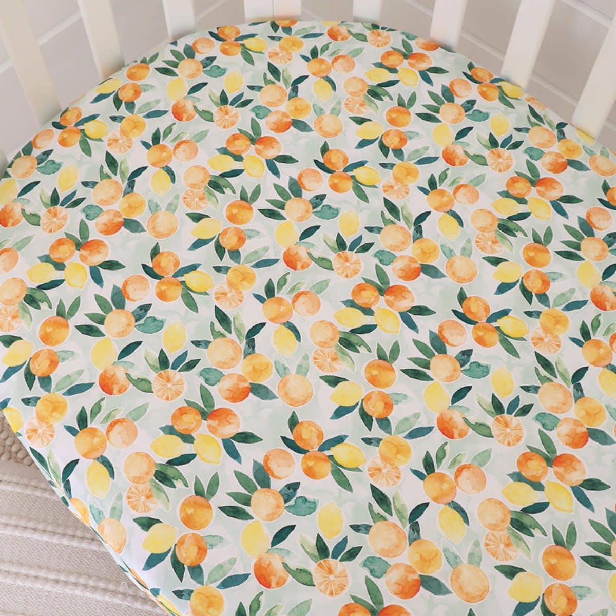 Snuggle Hunny Fitted Cot Sheet - Citrus Squeeze - Image 2