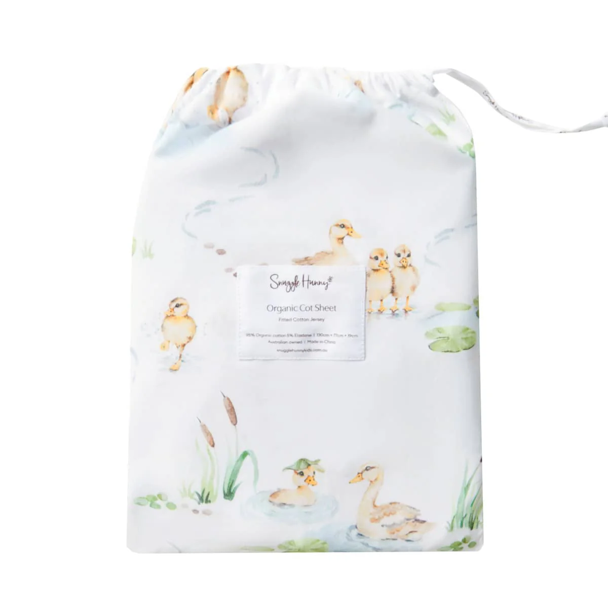 Snuggle Hunny Fitted Cot Sheet - Duck Pond