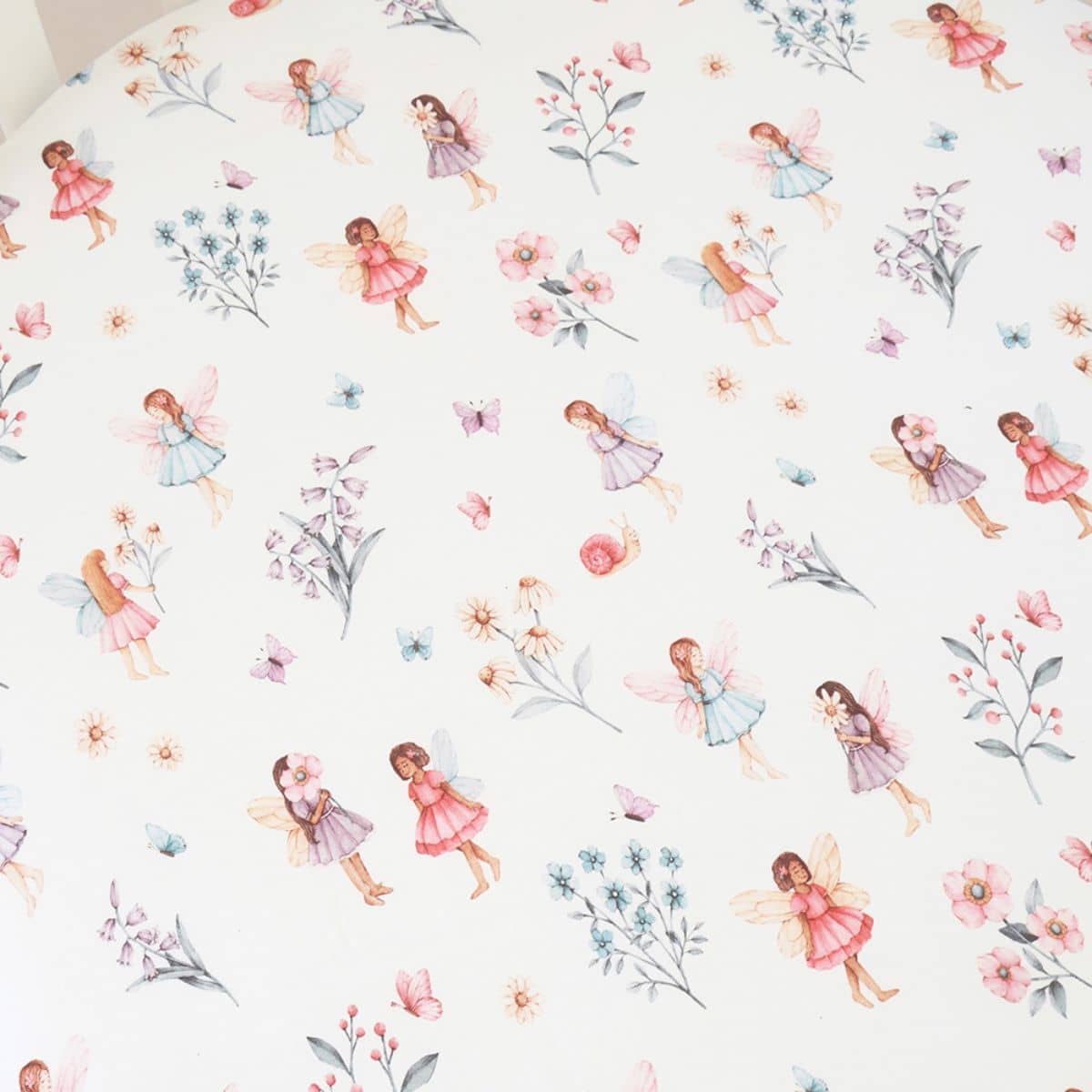 Snuggle Hunny Fitted Cot Sheet - Fairy Garden - Image 3