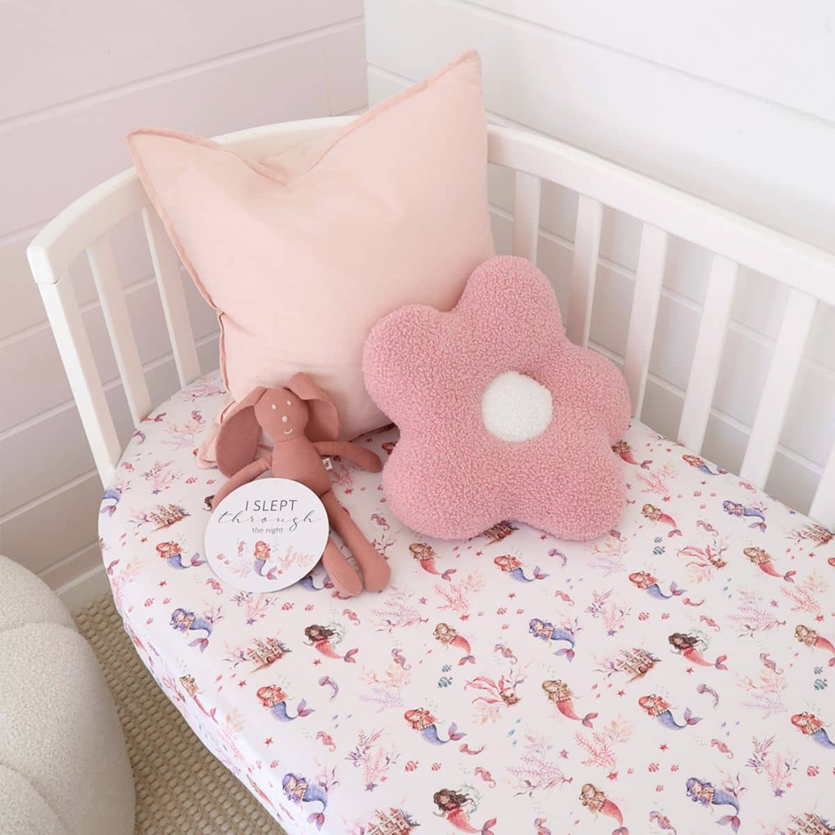 Snuggle Hunny Fitted Cot Sheet - Mermaid - Image 2