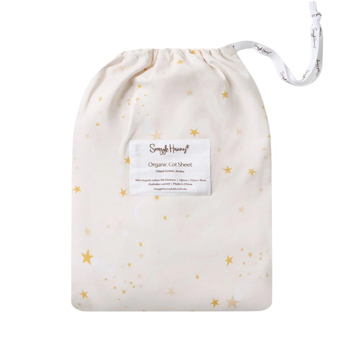 Snuggle Hunny Fitted Cot Sheet - Stardust