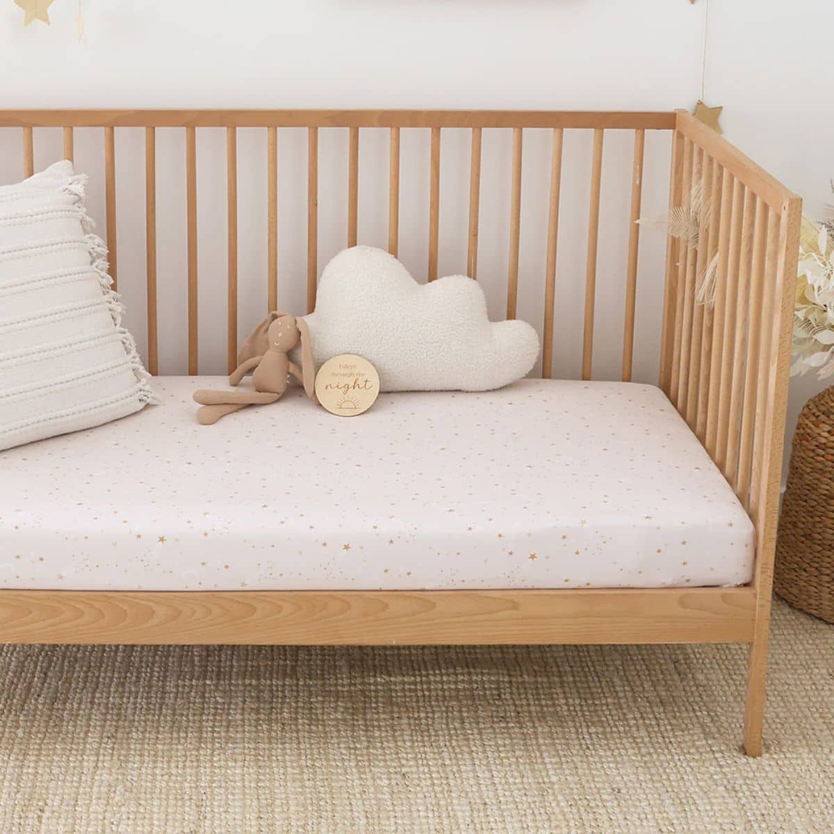 Snuggle Hunny Fitted Cot Sheet - Stardust - Image 6