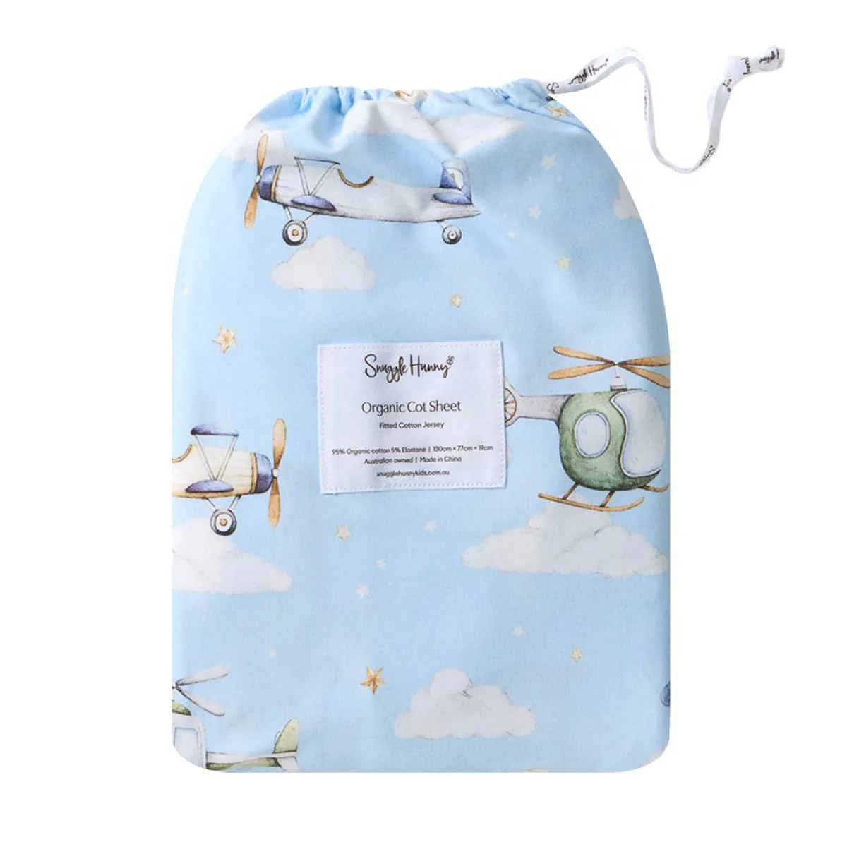 Snuggle Hunny Fitted Cot Sheet - Taking Flight