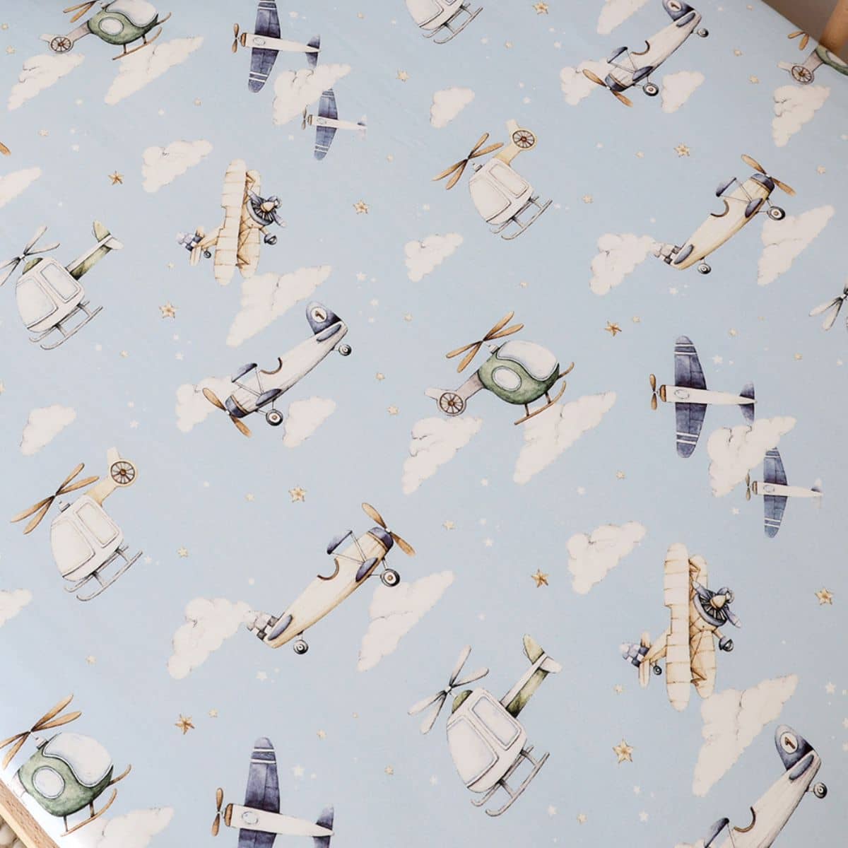 Snuggle Hunny Fitted Cot Sheet - Taking Flight - Image 4