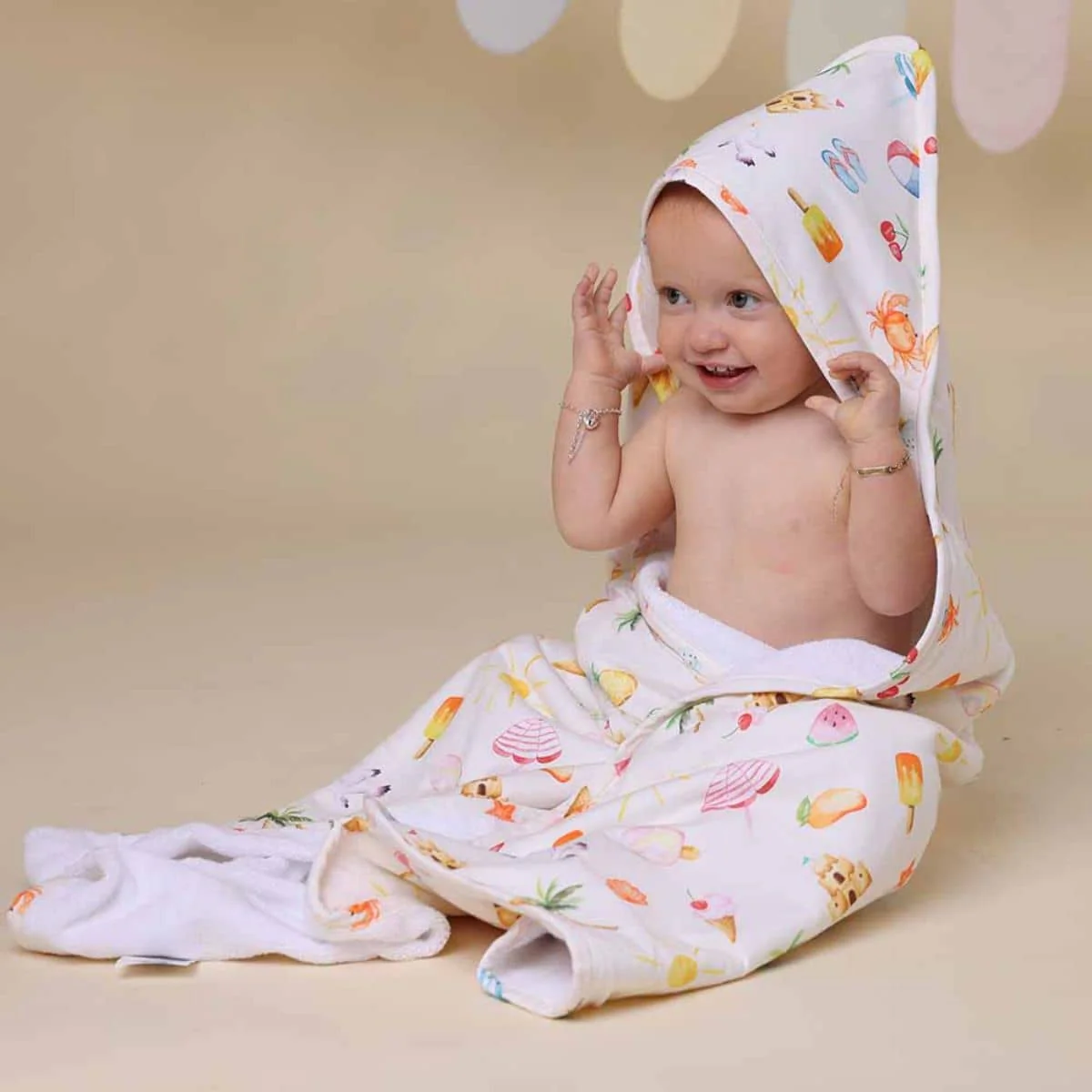Snuggle Hunny Hooded Baby Towel - Beach Fun - Image 4