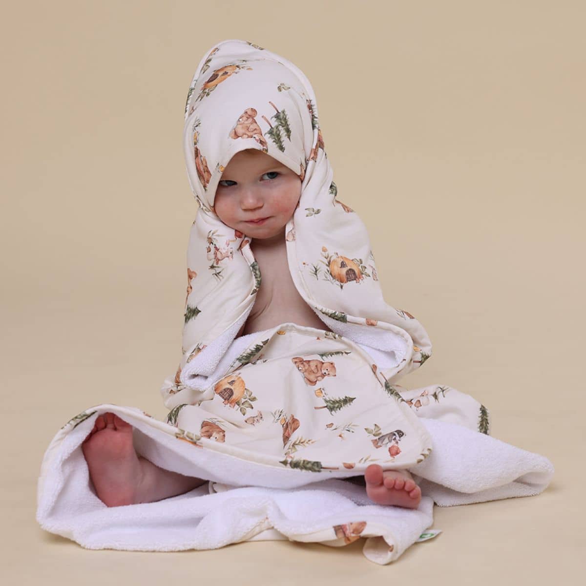 Snuggle Hunny Hooded Baby Towel - Bears - Image 2