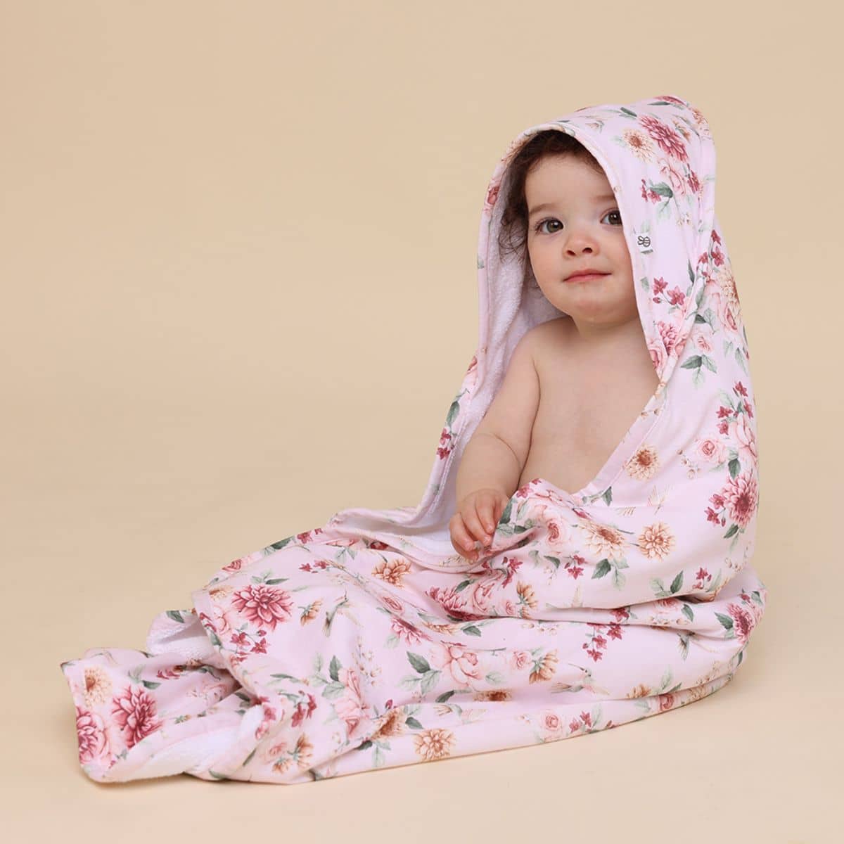Snuggle Hunny Hooded Baby Towel - Birds & Blooms - Image 3