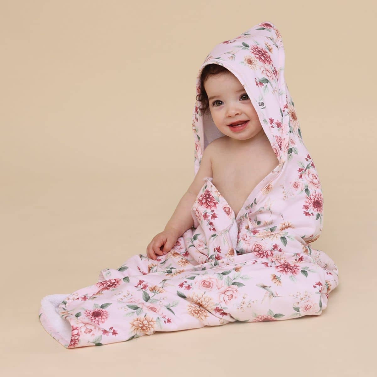 Snuggle Hunny Hooded Baby Towel - Birds & Blooms - Image 4