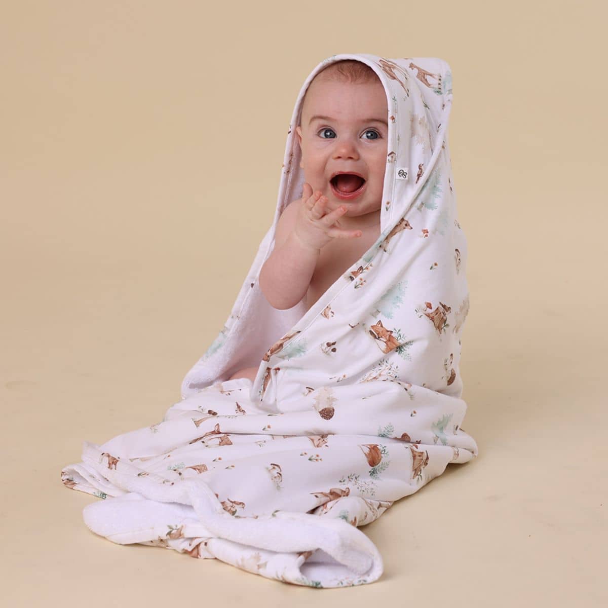 Snuggle Hunny Hooded Baby Towel - Woodland Tales - Image 4