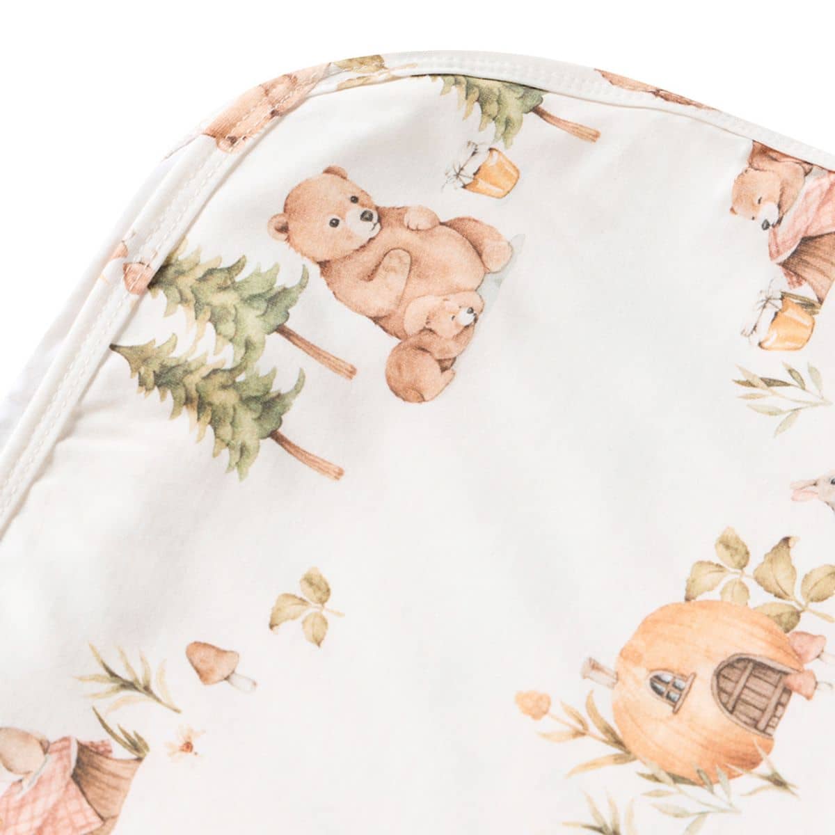 Snuggle Hunny Jersey Wrap with Matching Headwear - Bears - Image 3