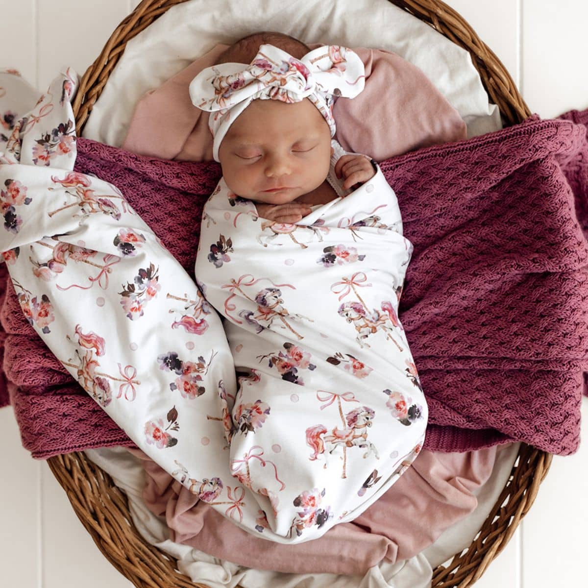 Snuggle Hunny Jersey Wrap with Matching Headwear - Carousel - Image 2