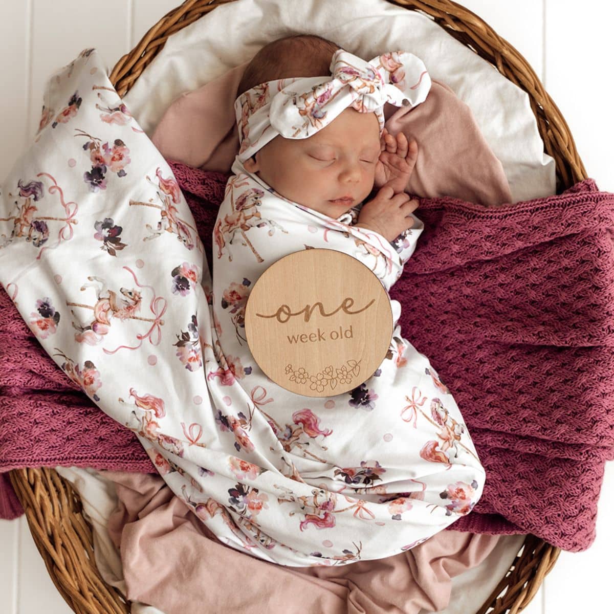 Snuggle Hunny Jersey Wrap with Matching Headwear - Carousel - Image 4