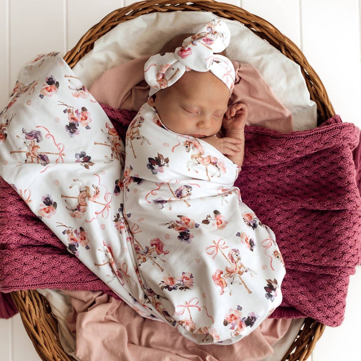 Snuggle Hunny Jersey Wrap with Matching Headwear - Carousel - Image 5