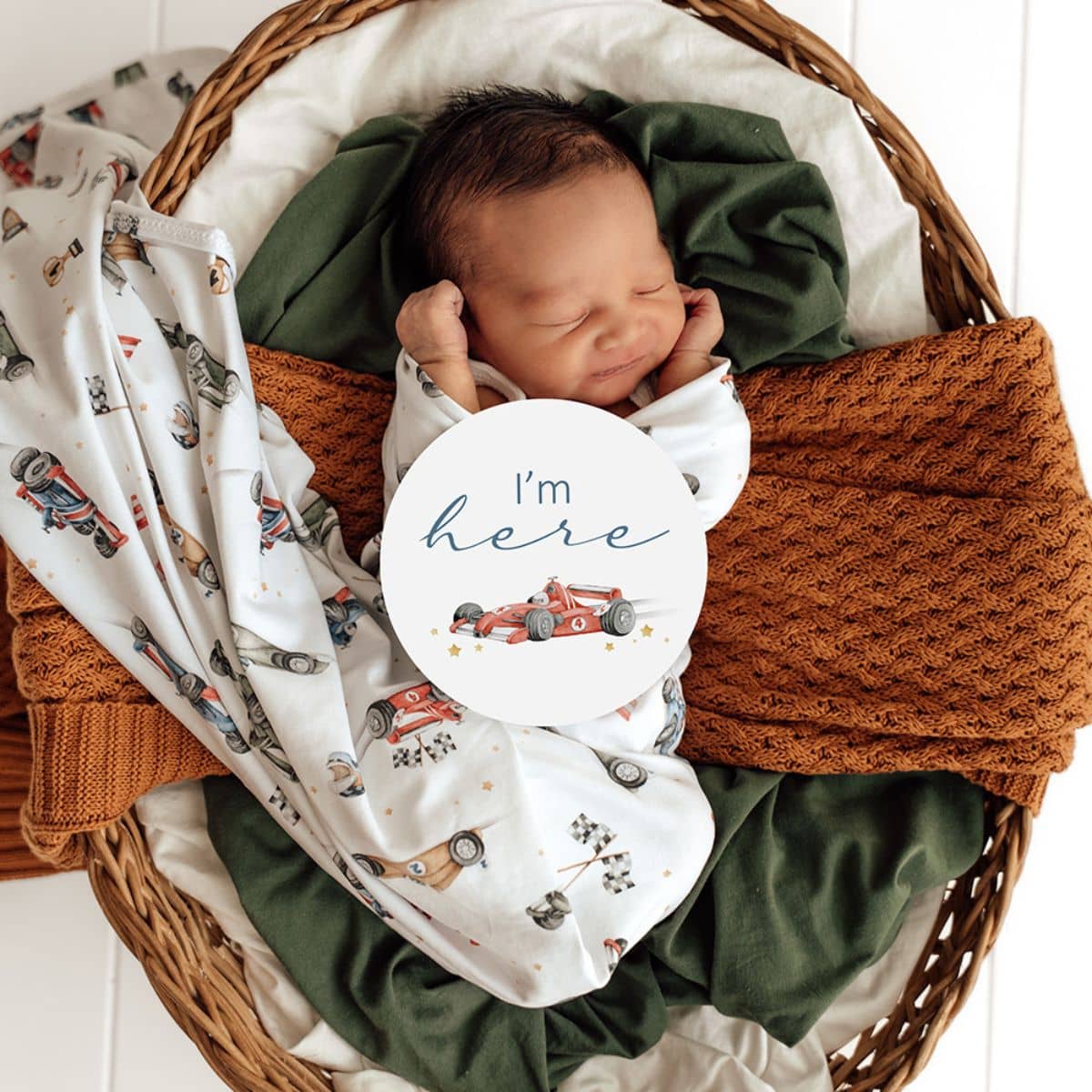 Snuggle Hunny Jersey Wrap with Matching Headwear - Little Racers - Image 6