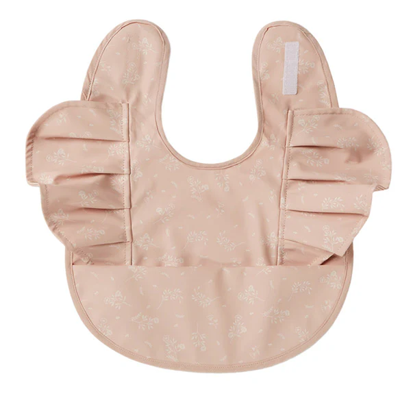 Snuggle Hunny Waterproof Snuggle Bib - Dusty Rose Frill