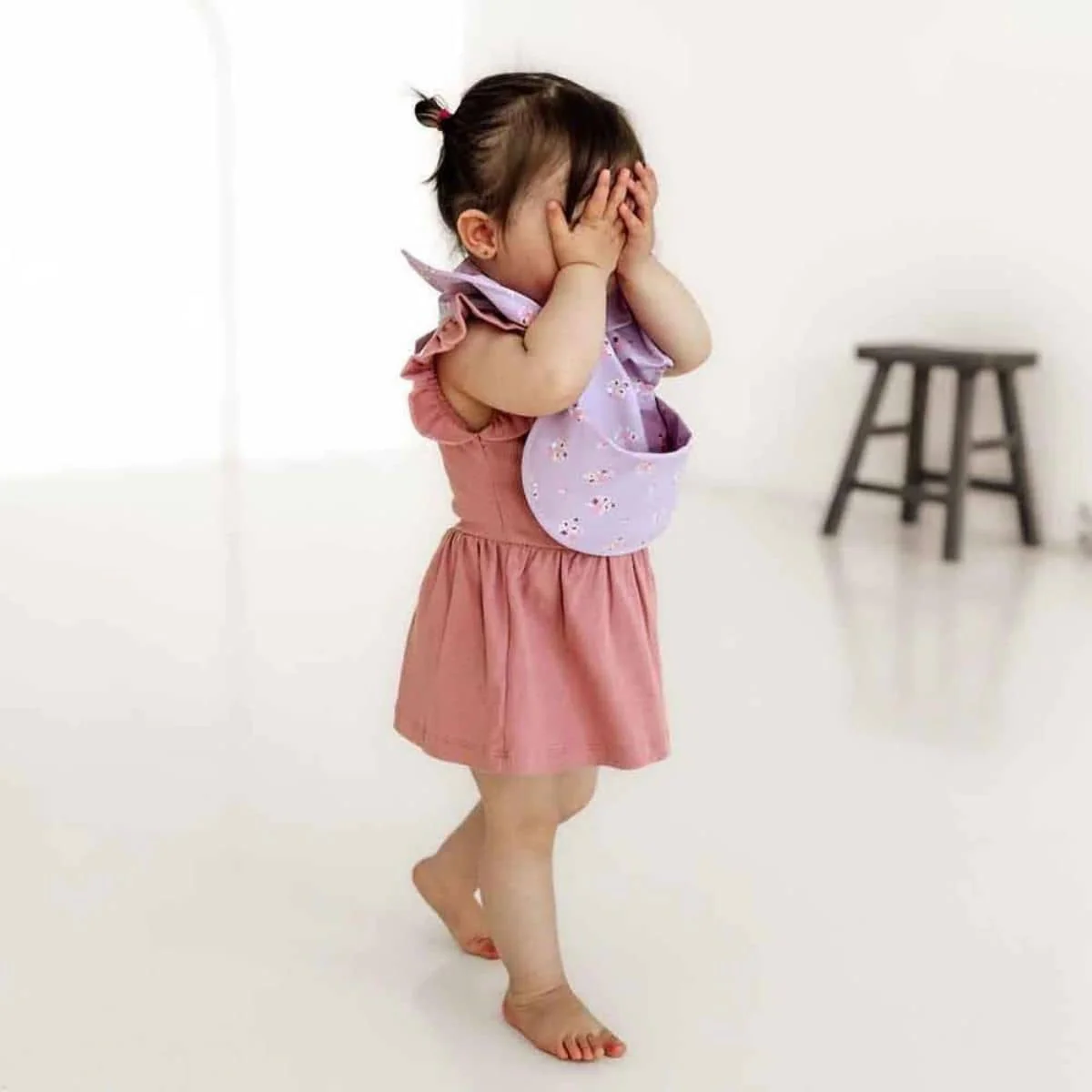 Snuggle Hunny Waterproof Snuggle Bib - Lilac Bloom Frill - Image 3