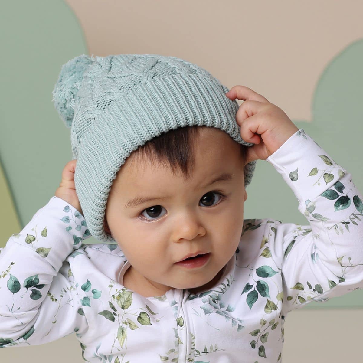 Snuggle Hunny Knit Beanie - Sage - Small - Image 6