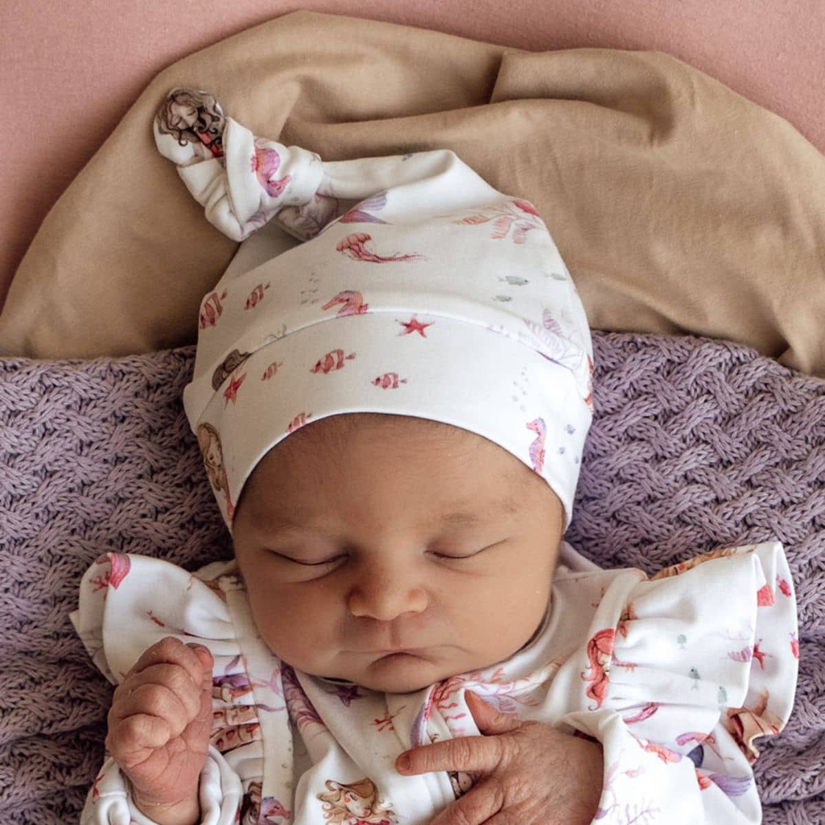 Snuggle Hunny Knotted Beanie - Mermaid - Image 2