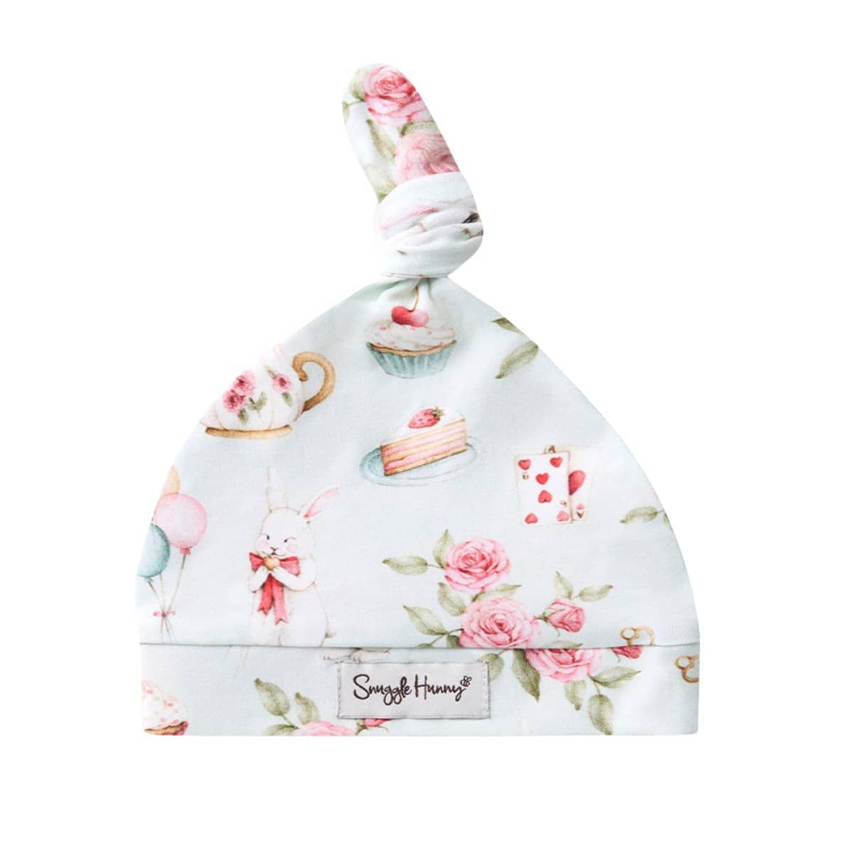 Snuggle Hunny Knotted Beanie - White Rabbit