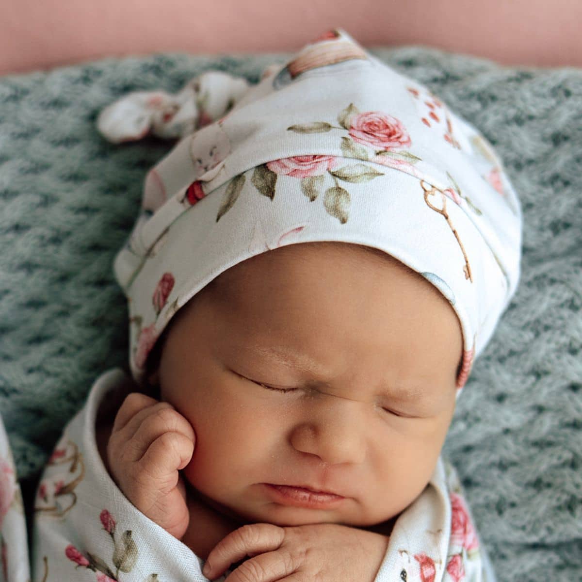 Snuggle Hunny Knotted Beanie - White Rabbit - Image 3