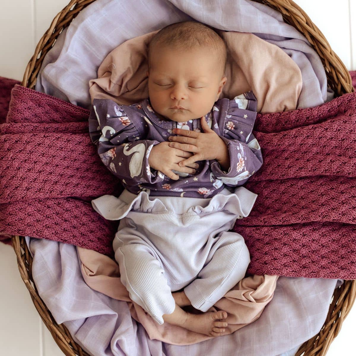 Snuggle Hunny Long Sleeve Bodysuit - Midnight Swan - Newborn - Image 5
