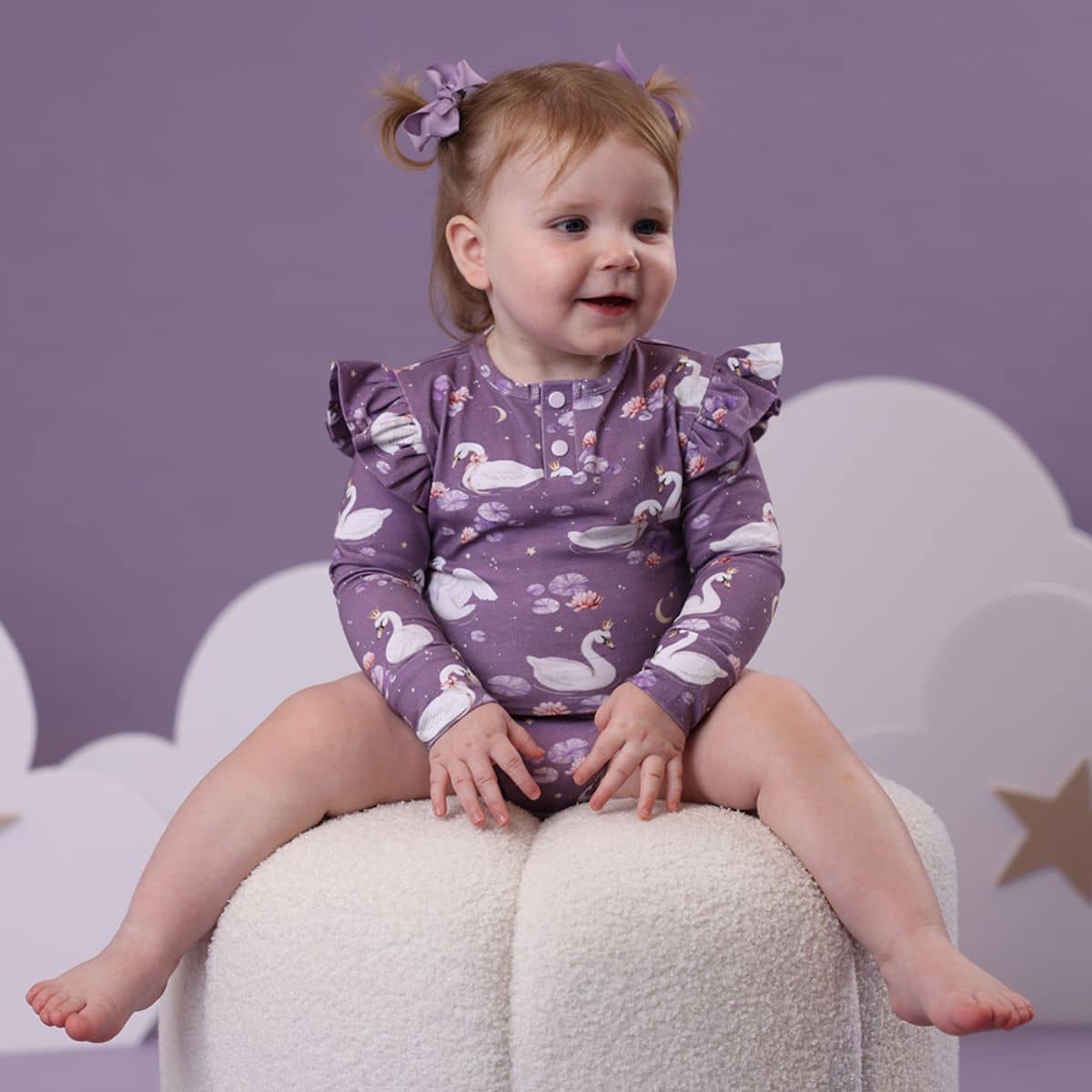Snuggle Hunny Long Sleeve Bodysuit - Midnight Swan - Newborn - Image 9