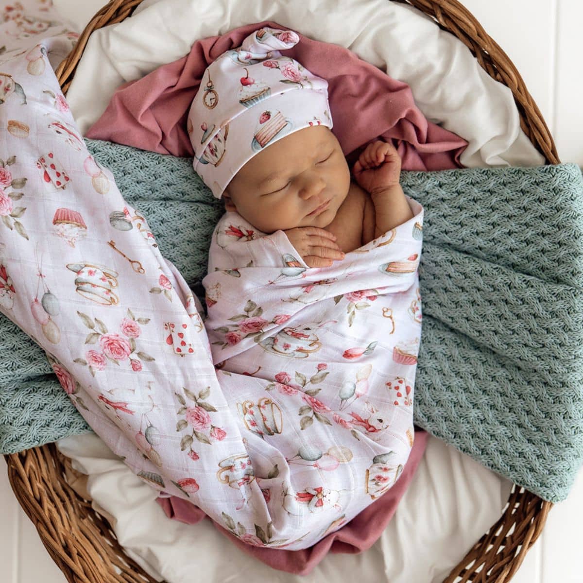 Snuggle Hunny Muslin Wrap - Alice's Tea Party - Image 4