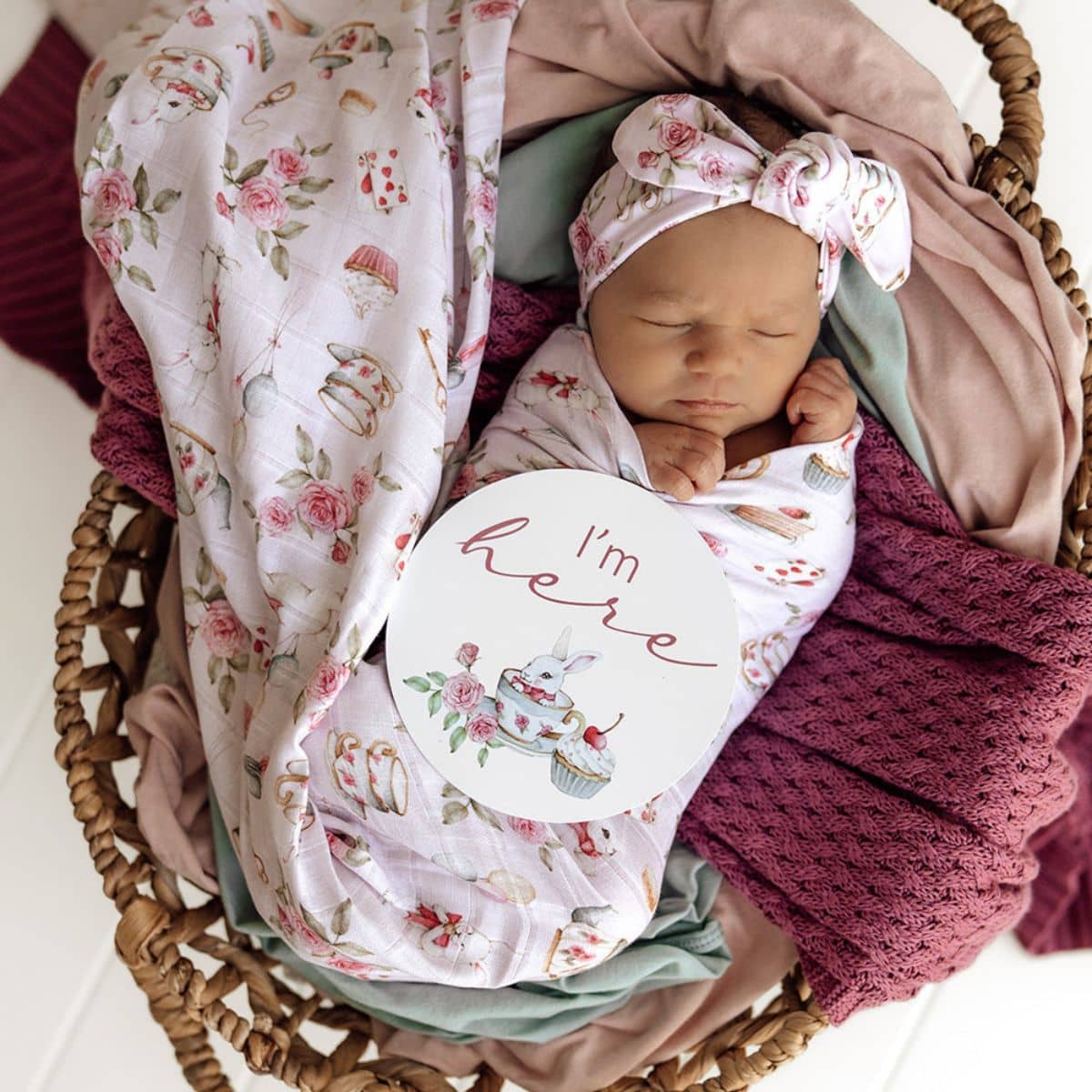 Snuggle Hunny Muslin Wrap - Alice's Tea Party - Image 5