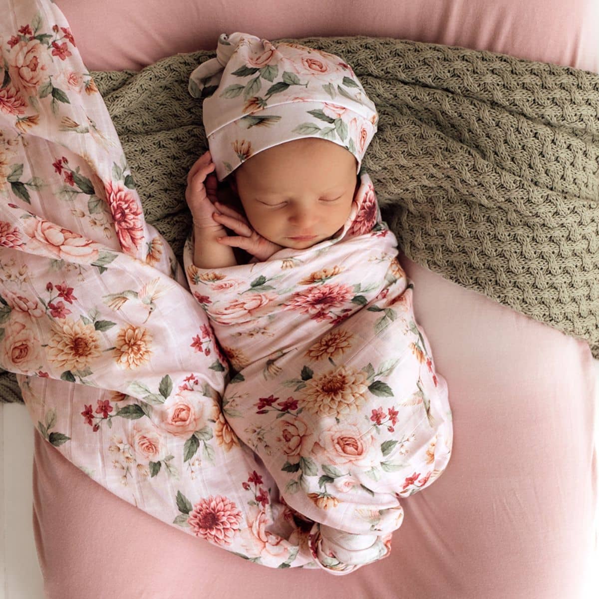 Snuggle Hunny Muslin Wrap - Birds & Blooms - Image 3