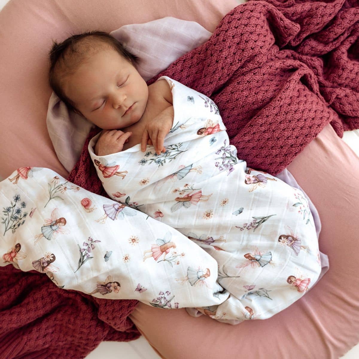 Snuggle Hunny Muslin Wrap - Fairy Garden - Image 4