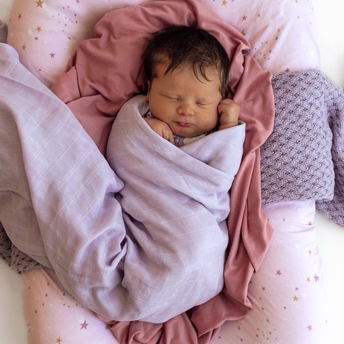 Snuggle Hunny Muslin Wrap - Lavender - Image 6