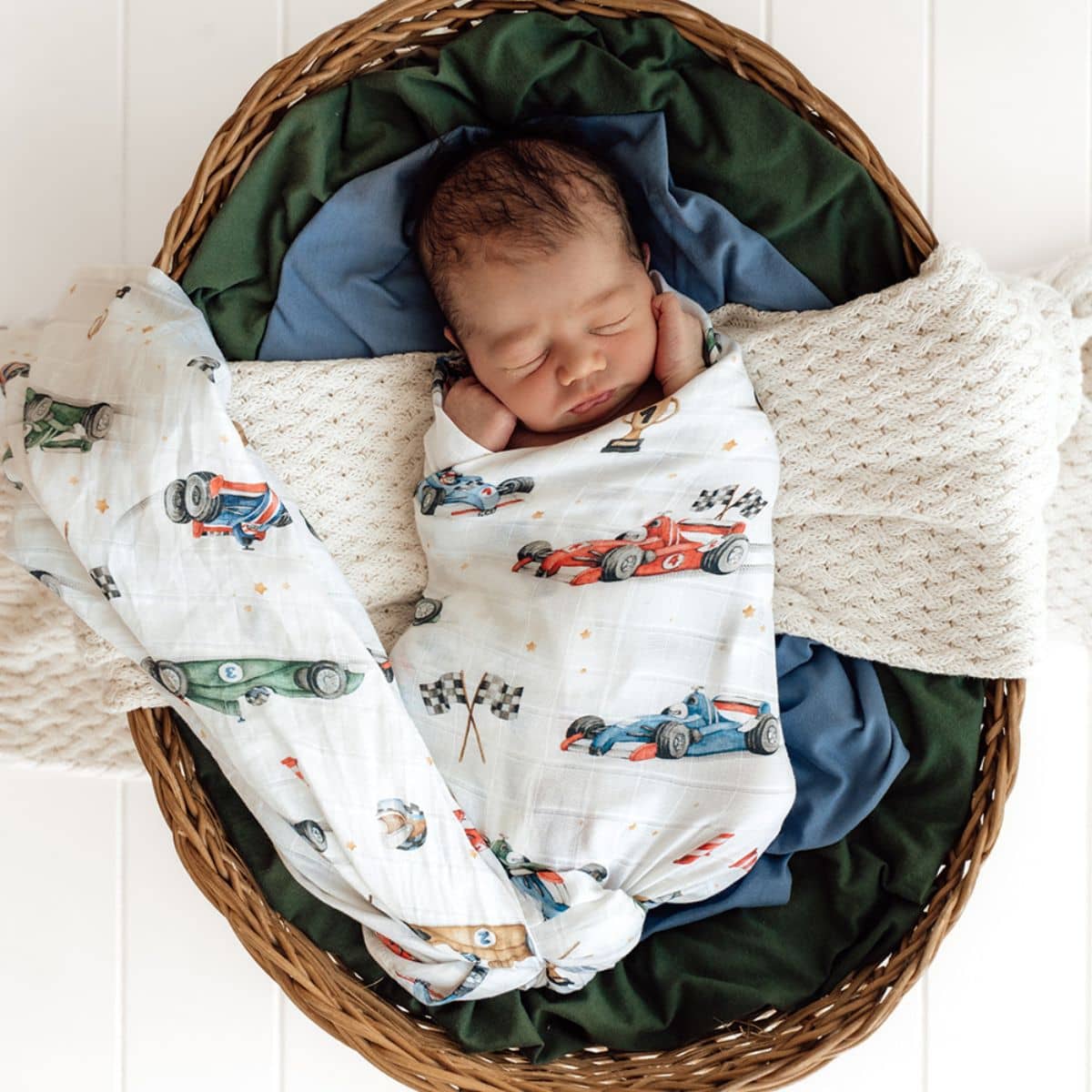 Snuggle Hunny Muslin Wrap - Little Racers - Image 2