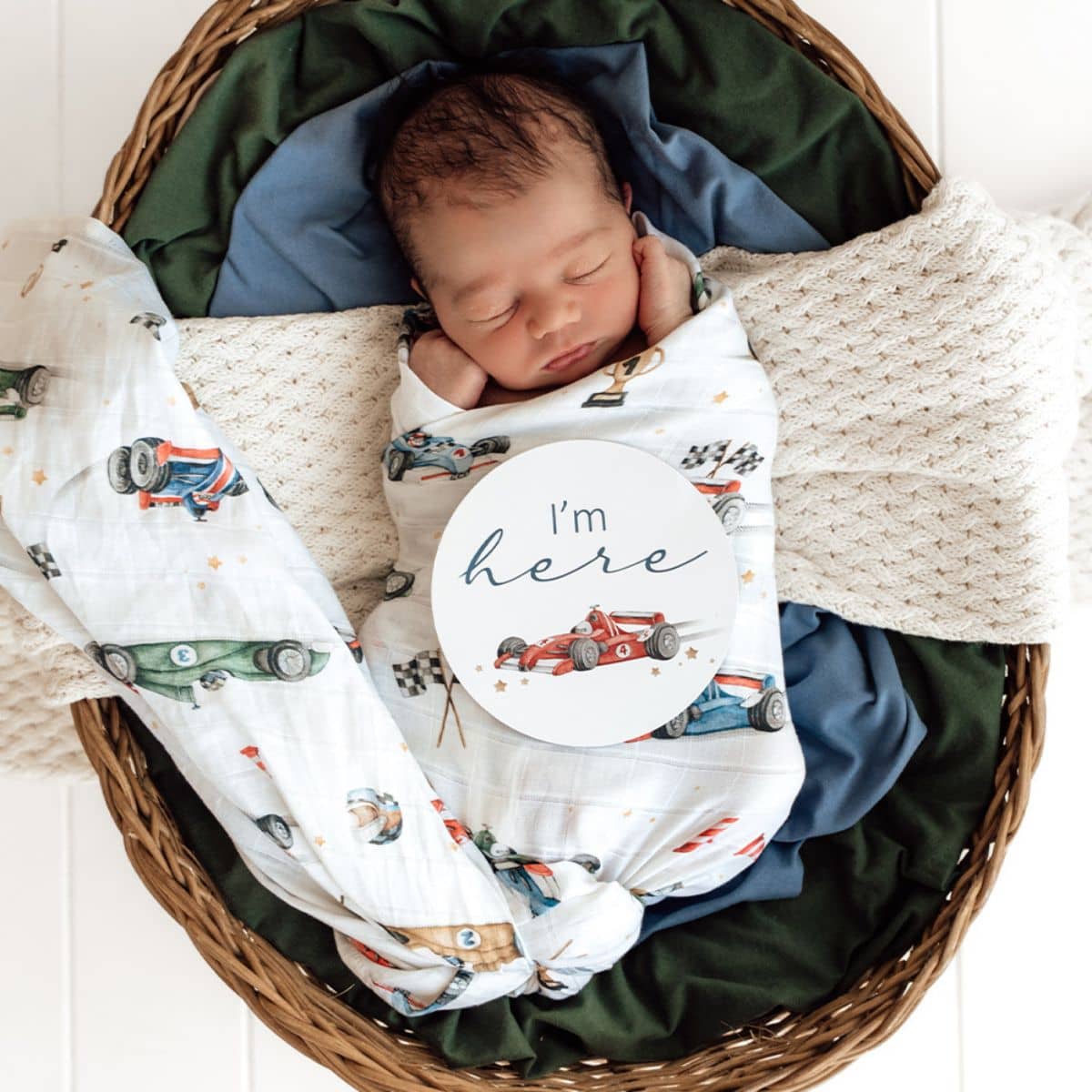 Snuggle Hunny Muslin Wrap - Little Racers - Image 4