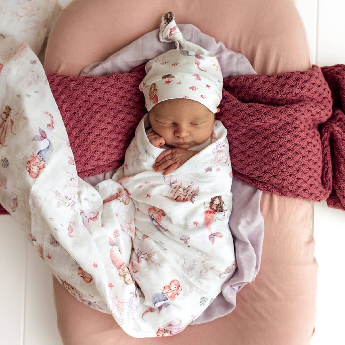 Snuggle Hunny Muslin Wrap - Mermaid - Image 4