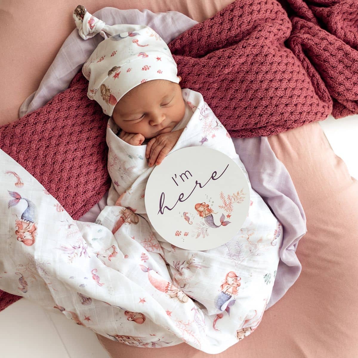 Snuggle Hunny Muslin Wrap - Mermaid - Image 6