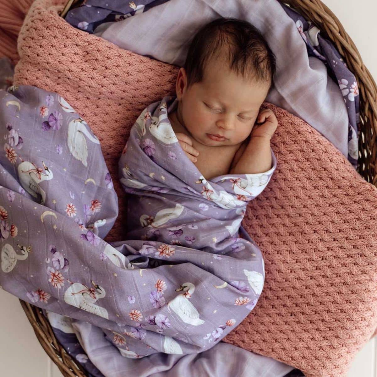 Snuggle Hunny Muslin Wrap - Swan Lake - Image 3