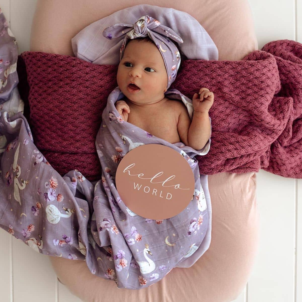Snuggle Hunny Muslin Wrap - Swan Lake - Image 5