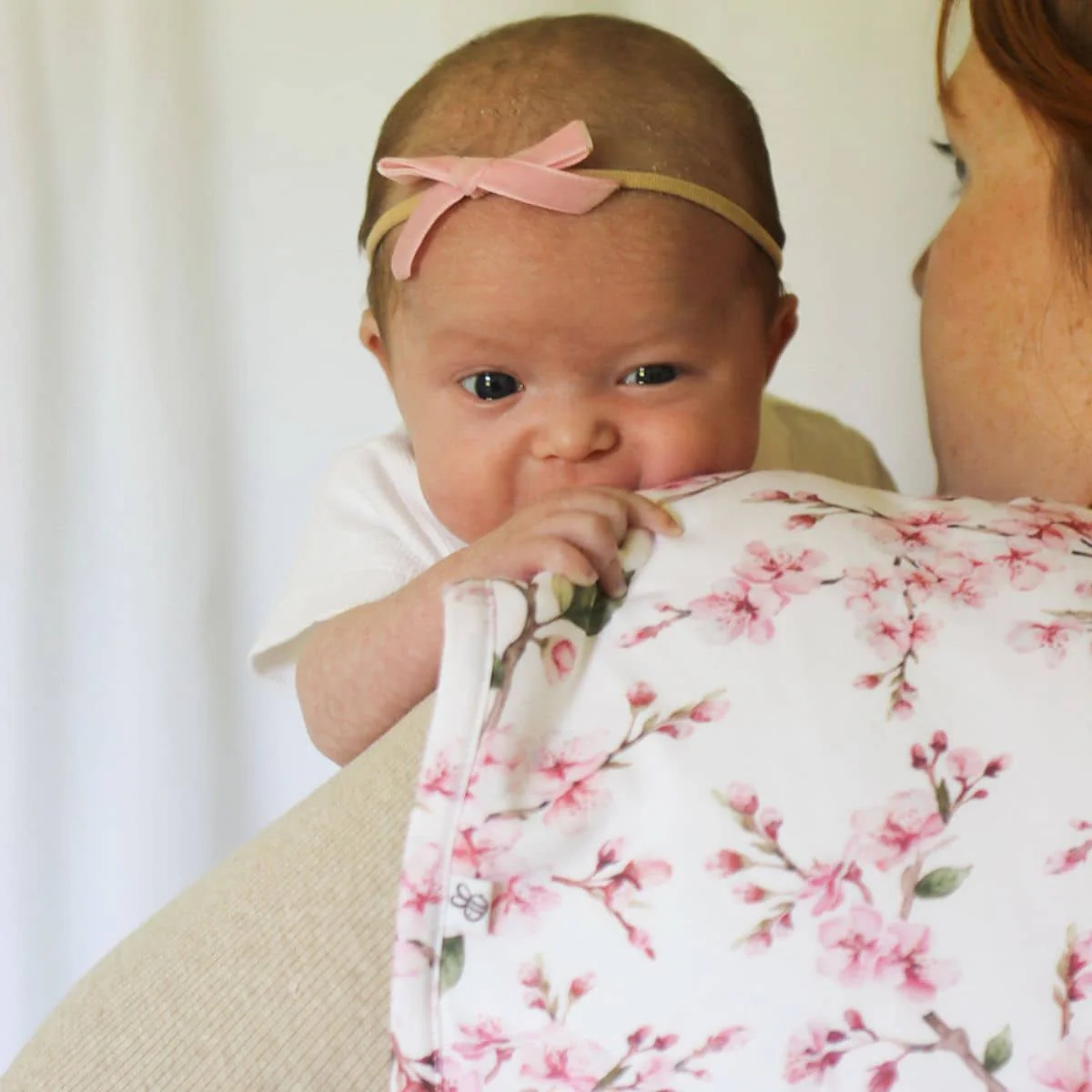 Snuggle Hunny Organic Burp Cloth - Cherry Blossom - Image 2