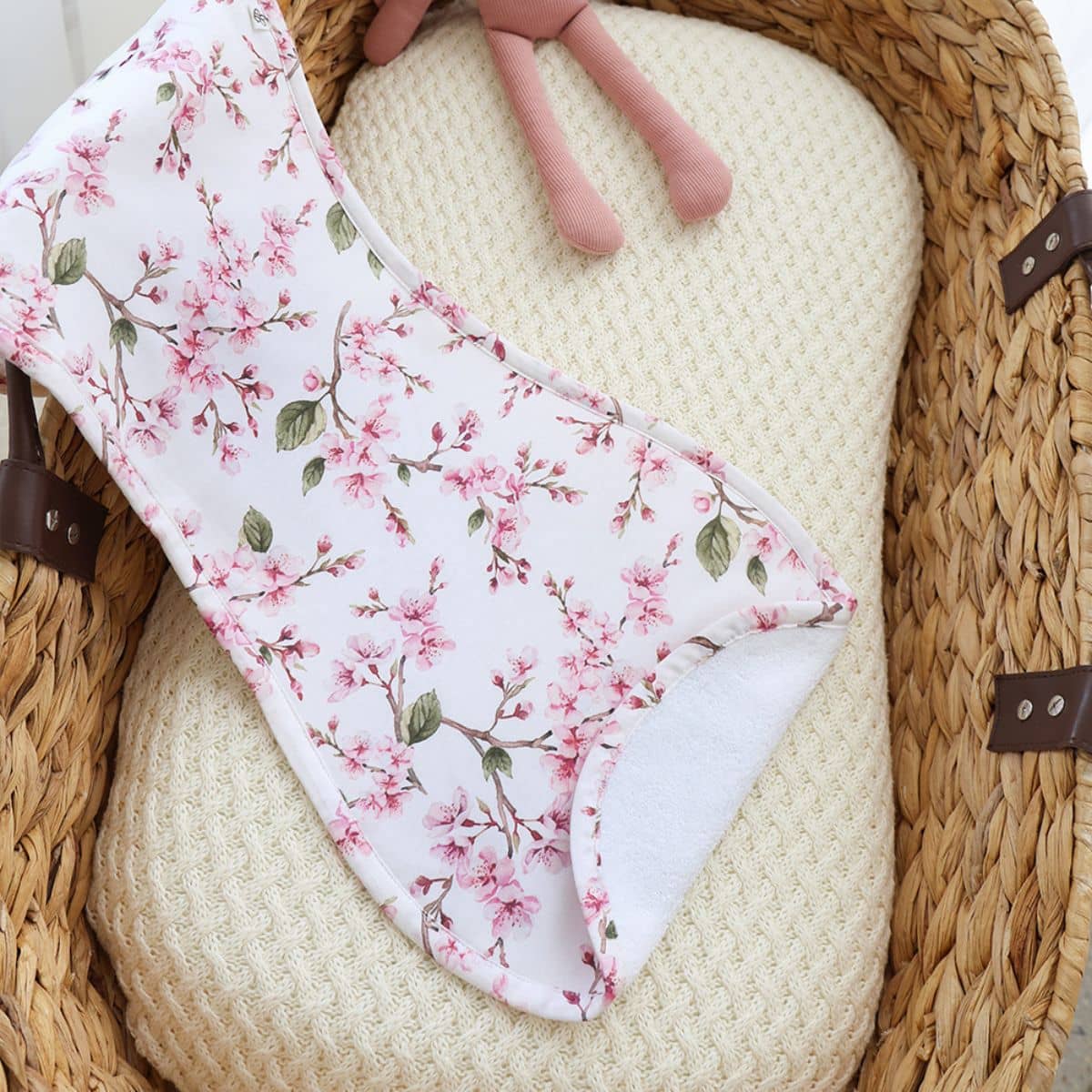 Snuggle Hunny Organic Burp Cloth - Cherry Blossom - Image 5