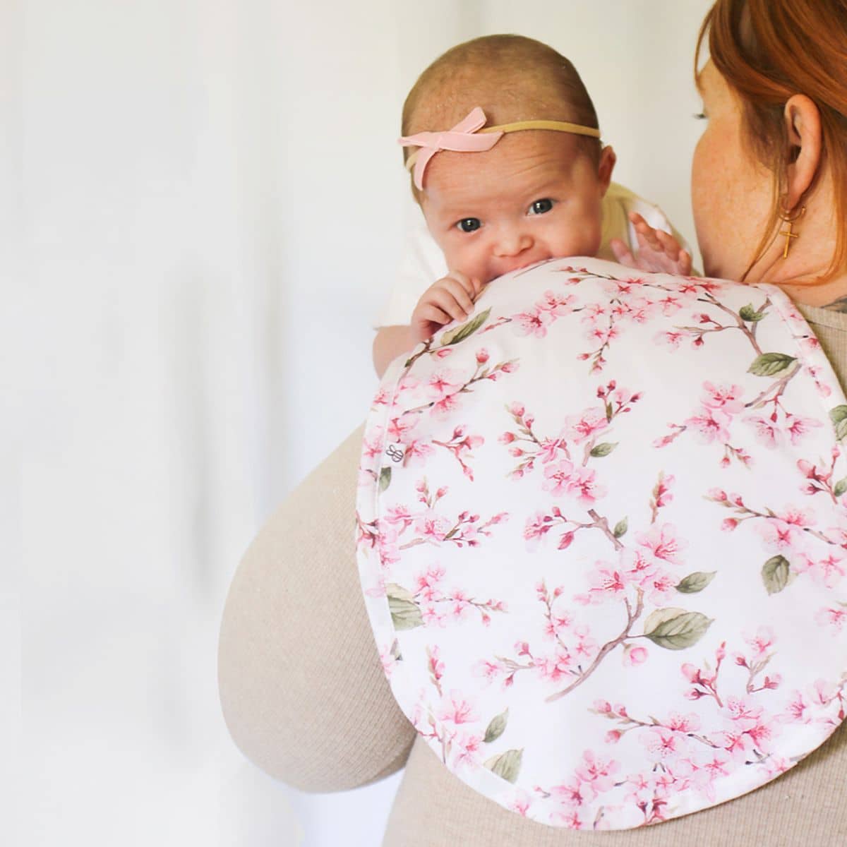 Snuggle Hunny Organic Burp Cloth - Cherry Blossom - Image 6
