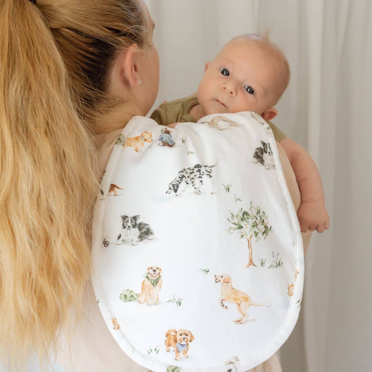 Snuggle Hunny Organic Burp Cloth - Dog Park - Image 2