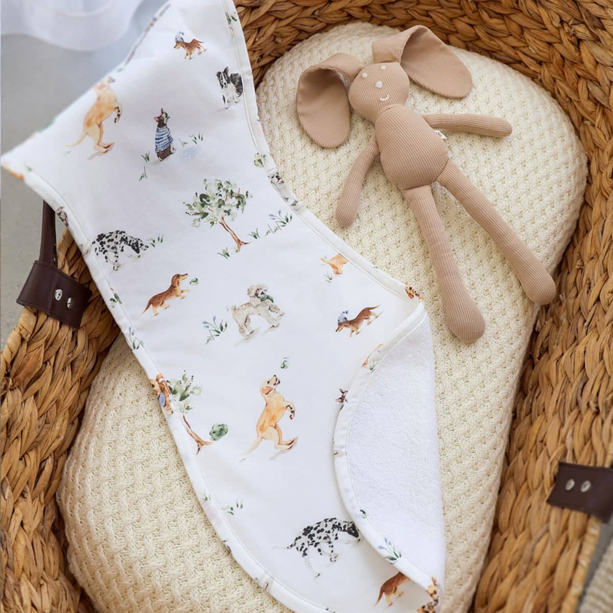Snuggle Hunny Organic Burp Cloth - Dog Park - Image 6