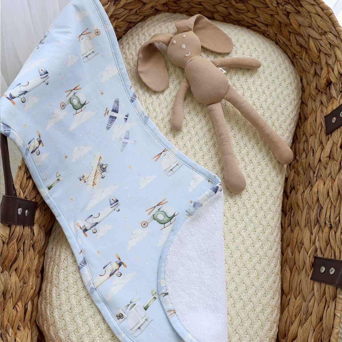 Snuggle Hunny Organic Burp Cloth - Taking Flight - Image 5