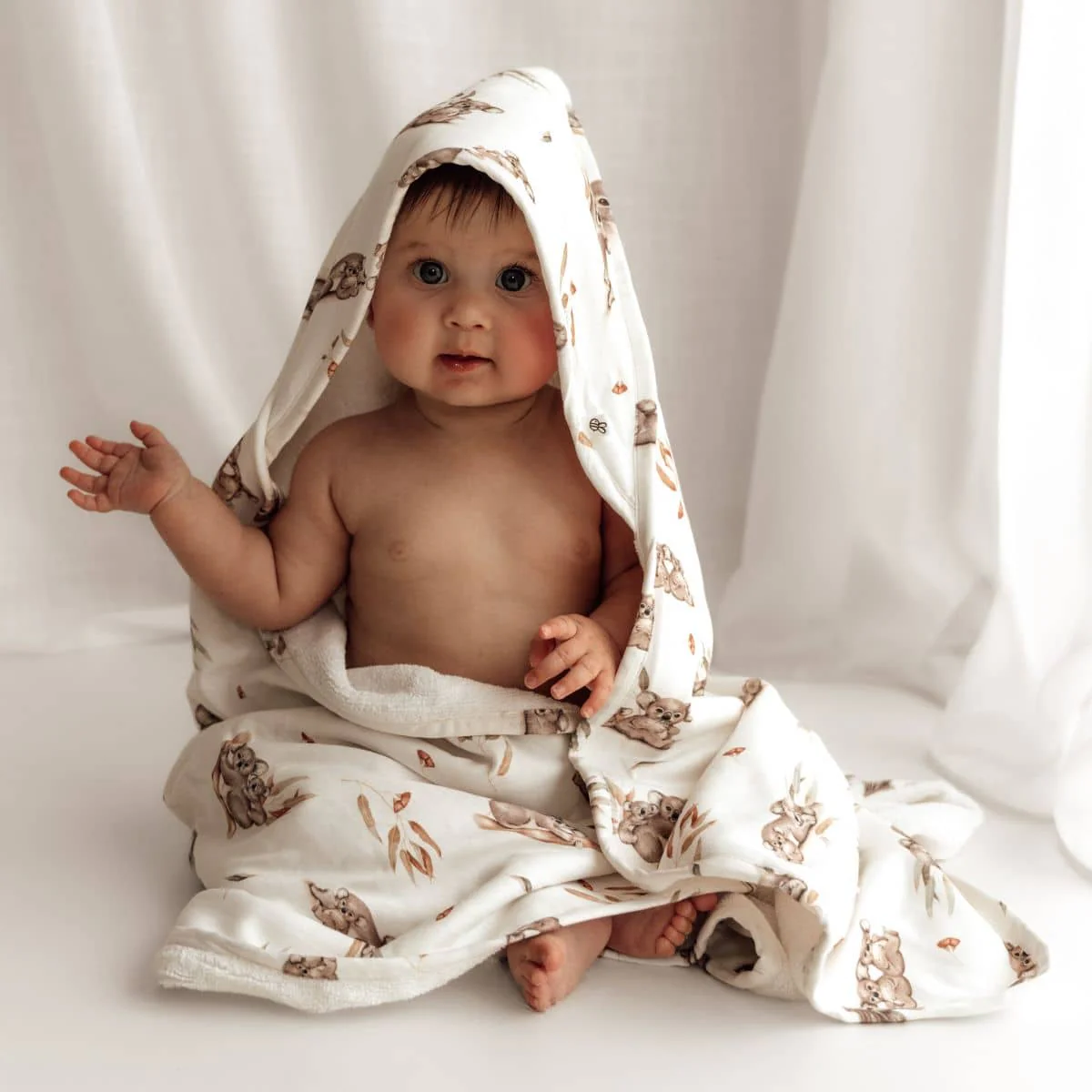 Snuggle Hunny Hooded Baby Towel - Koala - Image 2