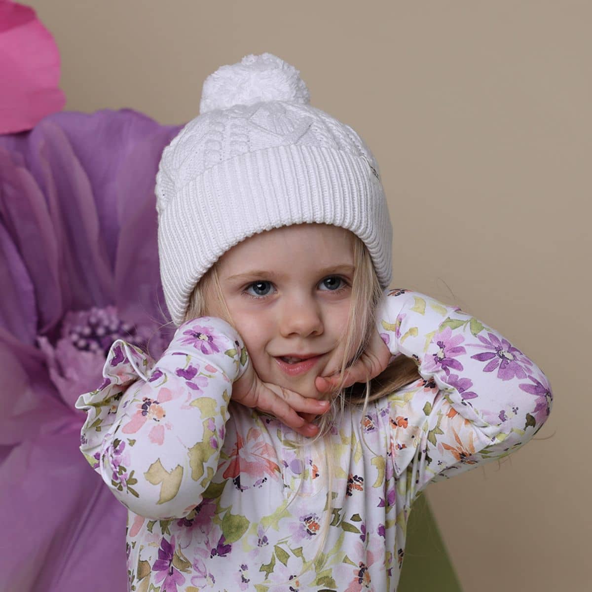 Snuggle Hunny Knit Beanie - White - Image 10