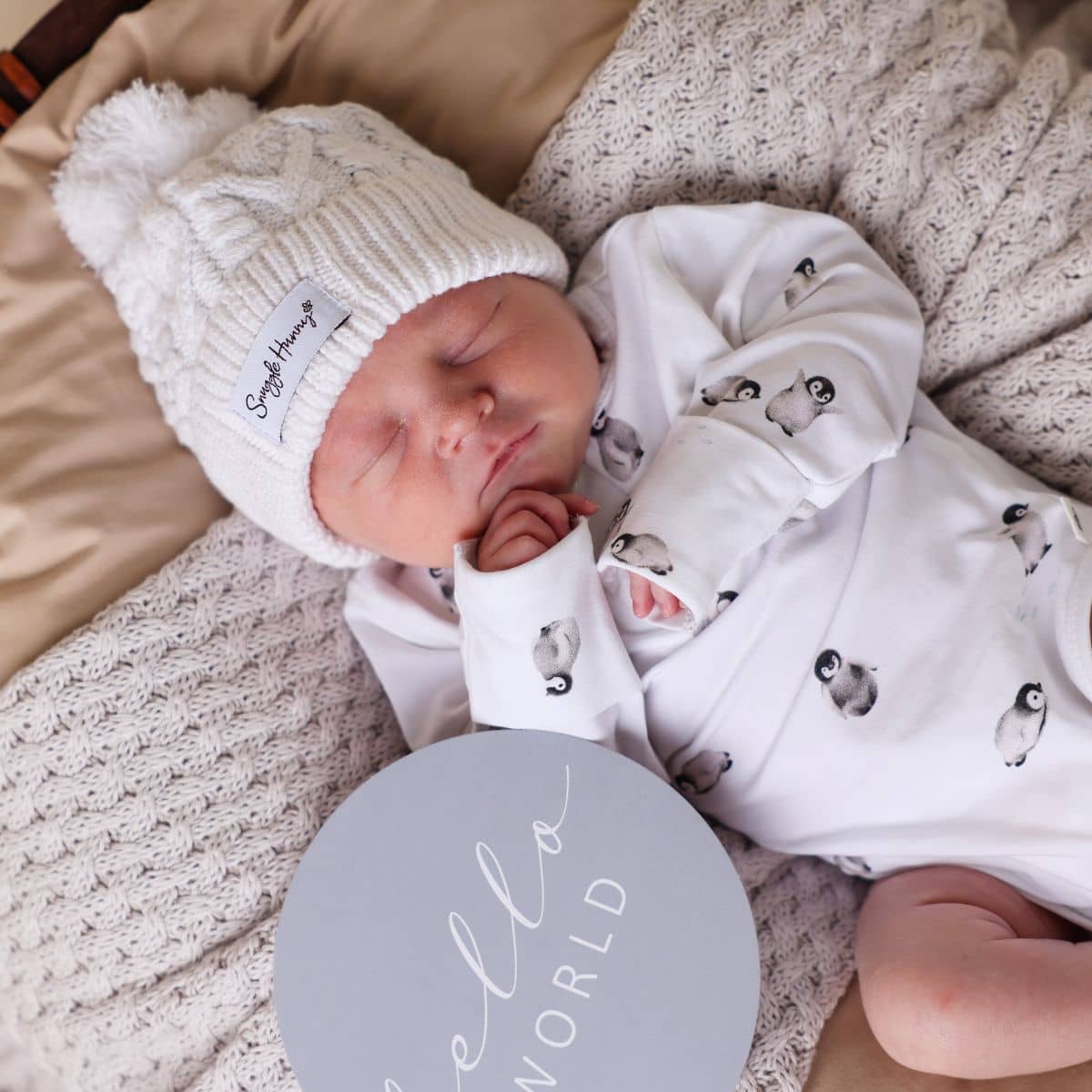 Snuggle Hunny Knit Beanie - White - Image 4