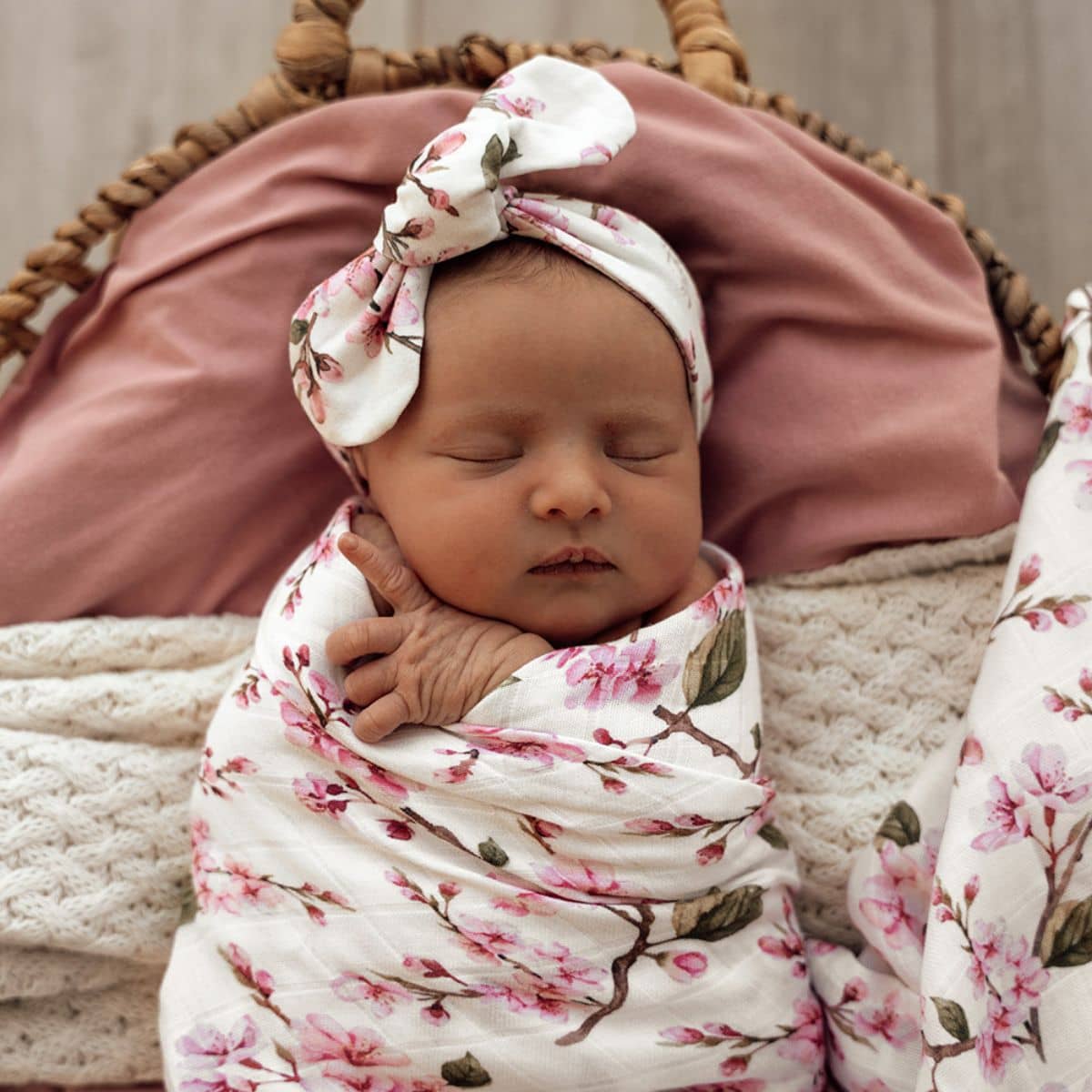 Snuggle Hunny Muslin Wrap - Cherry Blossom - Image 2