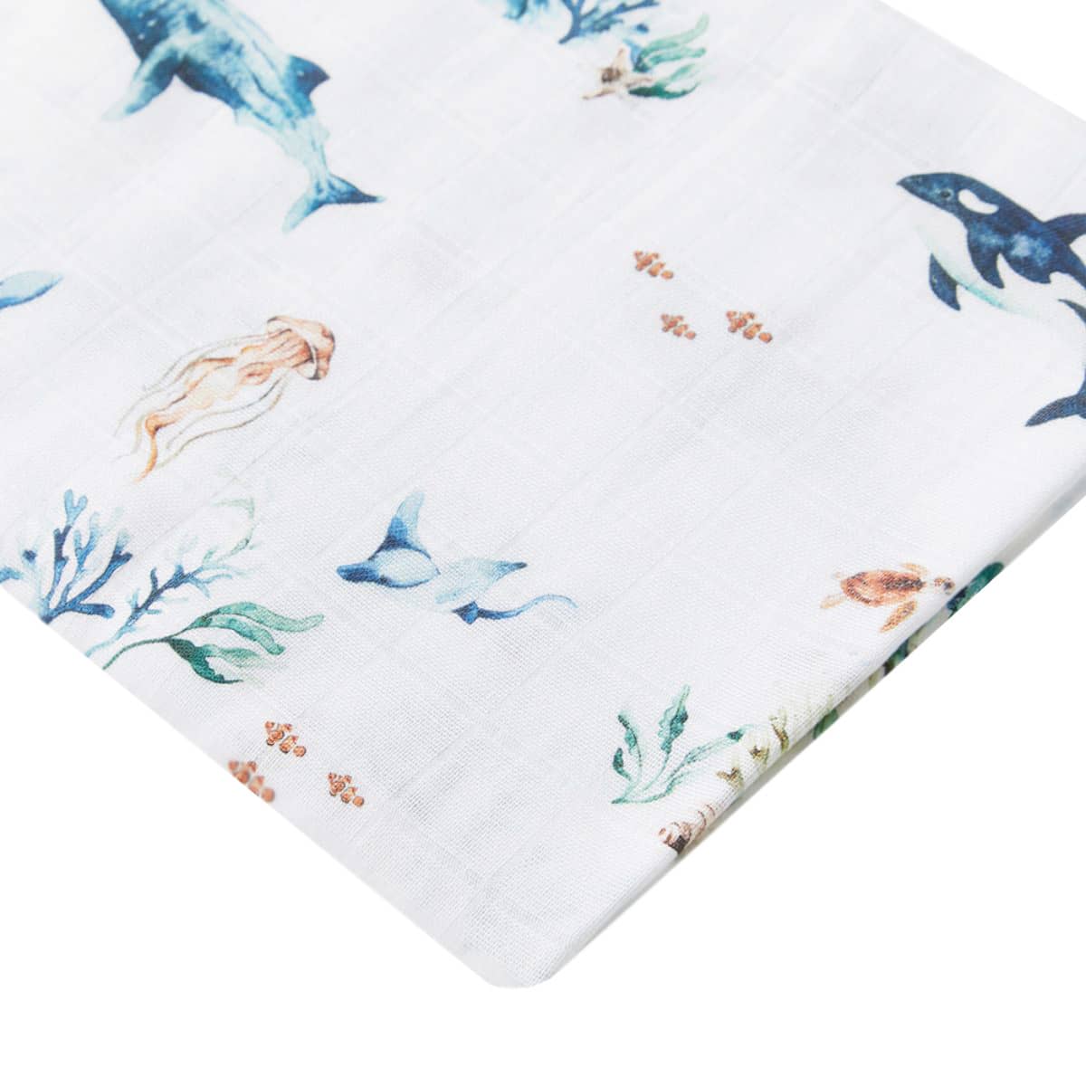 Snuggle Hunny Muslin Wrap - Ocean - Image 4