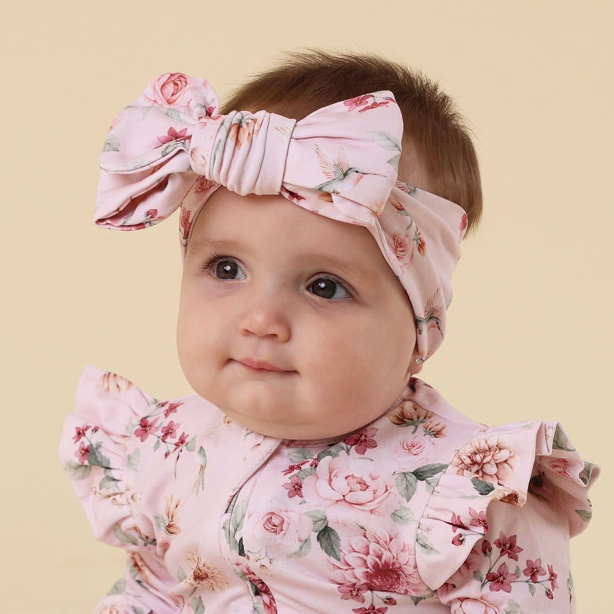 Snuggle Hunny Oversized Bow - Birds & Blooms - Image 4