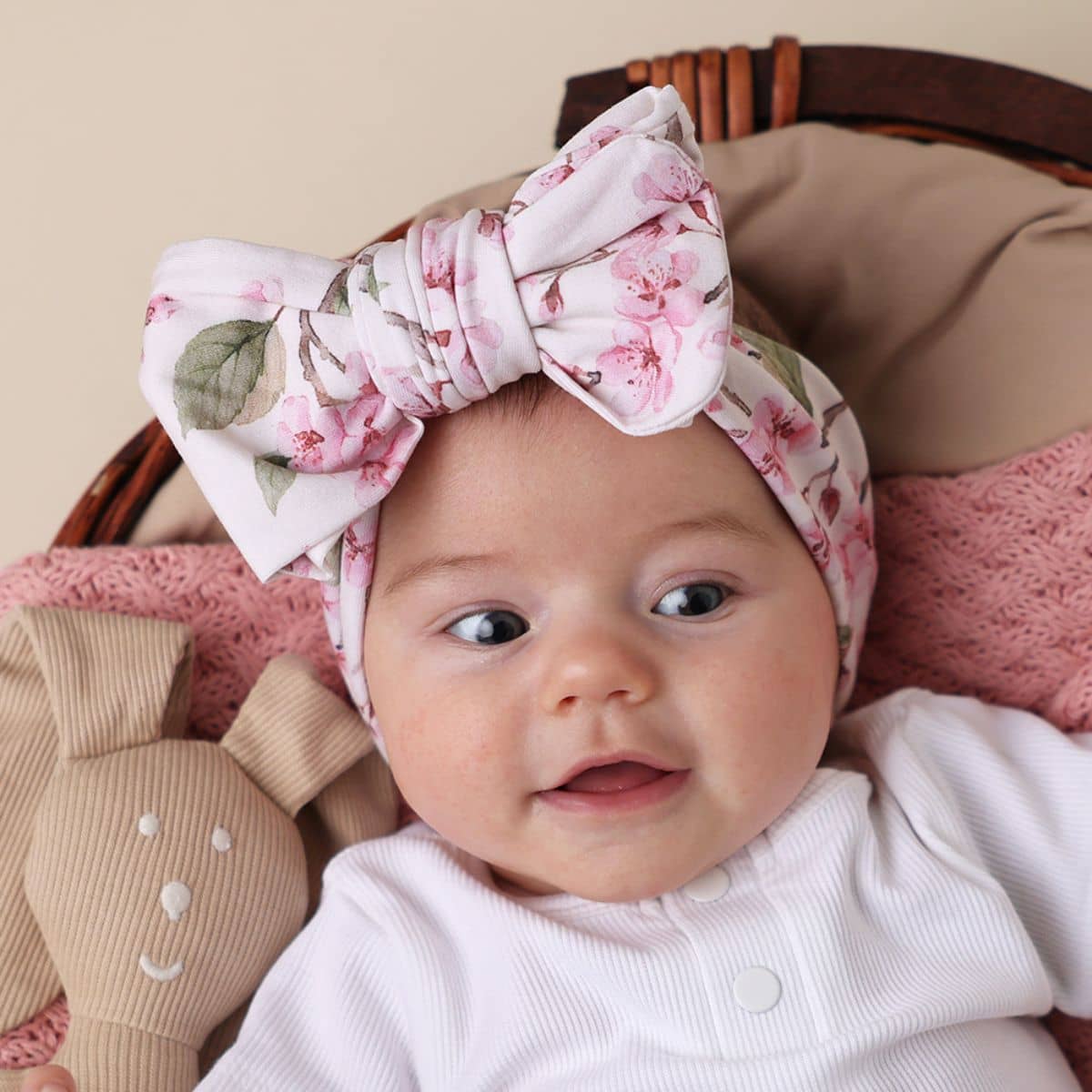Snuggle Hunny Oversized Bow - Cherry Blossom - Image 4